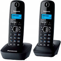 Радіотелефон DECT Panasonic KX-TG1612UAH, чорно-сірий Baumar - Порадуй Себе
