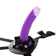 Фіолетовий страпон без вібрації Sex Harness and Probe Chisa