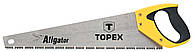 Topex Ножовка по дереву Aligator, полотно 450 мм, закаленные зубья с трехгранной заточкой, 7TPI, 515 мм