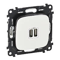 Розетка подвійна USB для зарядки Legrand Valena ALLURE, білий Baumar - Порадуй Себе