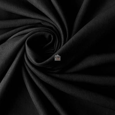Мікровелюр для штор №39, однотонна шторна тканина на відріз чорна