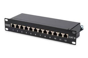 Патч-панель DIGITUS CAT 6 STP, 10", 1U, 12 портів, зібрана Baumar - Порадуй Себе