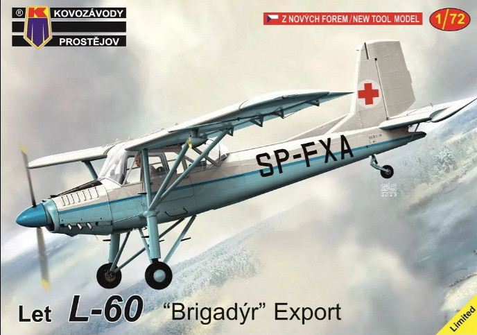 Пластикова модель 1/72 Kovozavody Prostejov 0383 Let L-60 "Brigadsher" Export