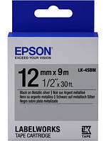 Epson LK4SBM для LW-300/400/400VP/700 Metallic Blk/Siv 12mm/9m Baumar - Порадуй Себя