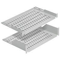 Полиця MIRSAN 19", 2U, консольна, глибина 350 мм, чорна Baumar - Порадуй Себе