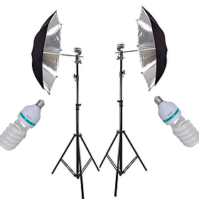 Набір студійного світла Prolight 300 Вт. 5500К із парасольками на відображення 84 см