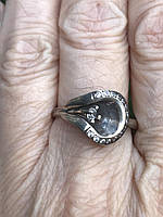 Кольцо серебряное с цирконием Подкова 2 2111256, 19 размер