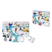 Пазл тактильний Janod Життя на льоду 20ел Baumar - Порадуй Себе