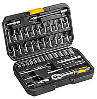 Набір інструментів TOPEX, набір торцевих головок 1/4", 46шт, CrV Baumar - Порадуй Себе