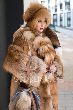 Шапка кубанка з лисиці Gold Fox 🦊
