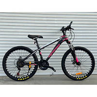 Спортивный велосипед TopRider-611 24 дюймов. Дисковые тормоза. Розовый