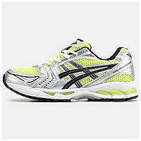 Мужские кроссовки Asics Gel-Kayano 14 Silver Green, серебристые кроссовки асикс гель каяно 14 зелёные