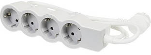 Подовжувач Legrand стандарт, 4хSchuko, 16А, 3м, білий/сірий Baumar - Порадуй Себе