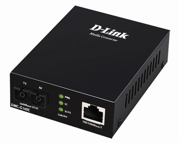 Медiаконвертер D-Link DMC-G10SC 1xGE, 1x1000BaseLX, SM, 10км, SC Baumar - Порадуй Себе