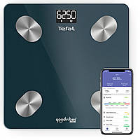 Ваги Tefal підлогові Smart, 180кг, Bluetooth, AAAx3 в комплекті, скло, чорний Baumar - Порадуй Себе