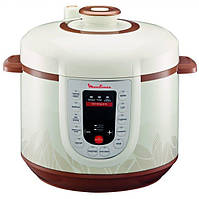 Мультиварка-скороварка Moulinex, 1000Вт, чаша-5л, сенсорне керув., метал/пластик, білий Baumar - Порадуй Себе