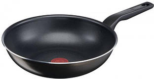 Сковорода ВОК Tefal XL Intense, 28см, алюміній, чорний Baumar - Порадуй Себе