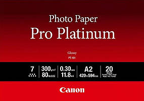 Папiр Canon A2 Pro Platinum Photo Paper PT-101 A2 20 арк Baumar - Порадуй Себе