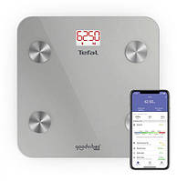 Ваги Tefal підлогові Goodvibes Life, 160кг, Bluetooth, AAAx3 в комплекті, скло, сірий Baumar - Порадуй Себе