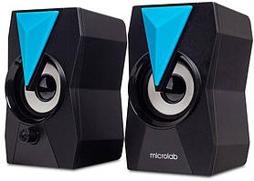 Акустична система MICROLAB B-22 2.0, USB, mini-jack, чорний Baumar - Порадуй Себе