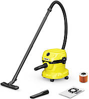 Пилосос професійний Karcher WD 2 Plus V-12/4/18/C, 1000Вт, контейнер 12л, 4.25кг Baumar - Порадуй Себе