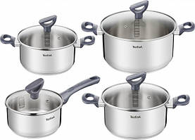 Набір посуду Tefal Daily Cook, 8предметів, нержавіюча сталь, бакеліт, скло Baumar - Порадуй Себе