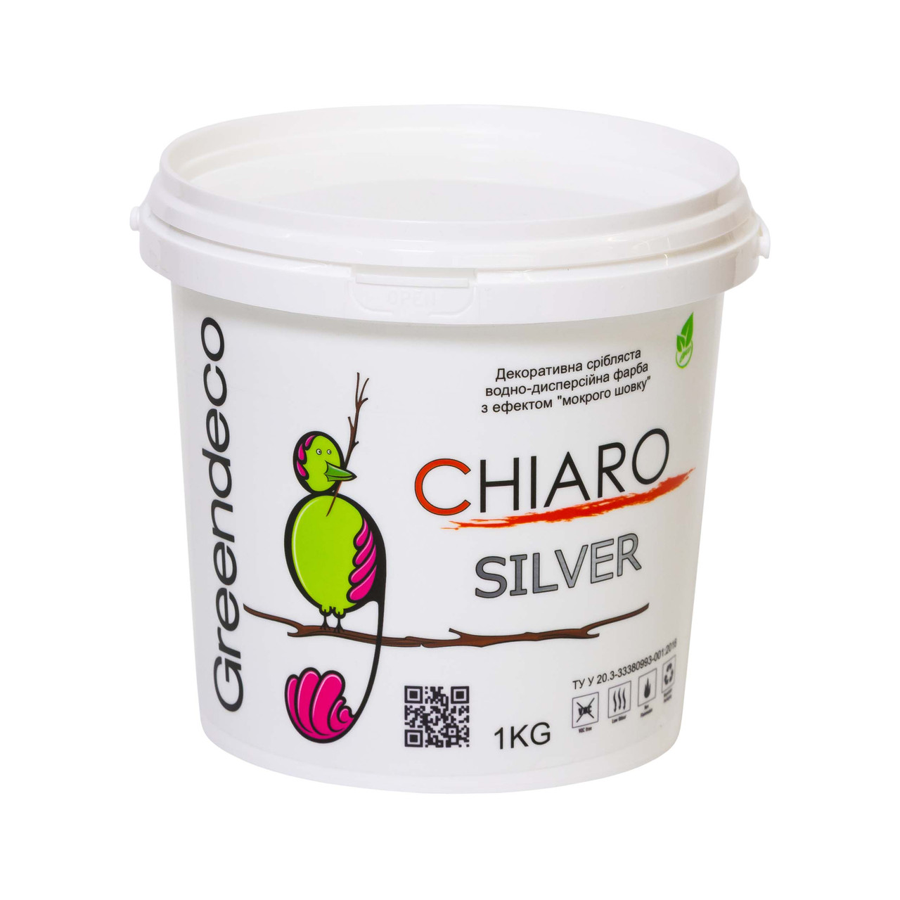 Фарба з ефектом шовку Chiaro (Silver/Gold/Pearl/Bianco). Greendeco