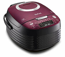 Мультиварка Tefal Spherical, 750Вт, чаша-4л, електронне керув., пластик, чорно-бордовий Baumar - Порадуй Себе