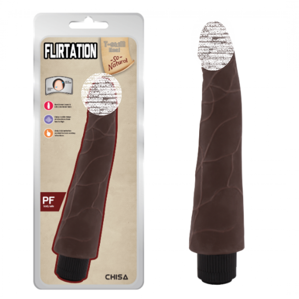 Вібромасажер реалістичної форми Chisa Flirtation Black 23см