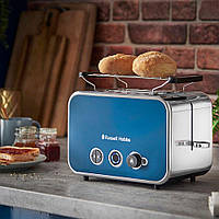 Тостер Russell Hobbs Distinctions 2-Slice 1670Вт, підігрів, розморожування, пластик, синій Baumar - Порадуй Себе