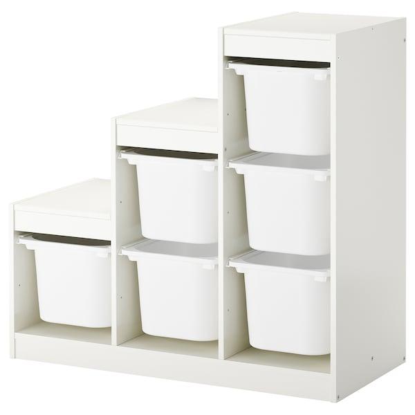 Стелаж із контейнерами IKEA TROFAST (ІКЕА ТРОФАСТ). 290.428.77. Білий