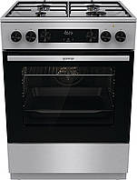 Плита Gorenje комбінована, 71л, 60x60см, дисплей, емальовані реш, програматор IconLed,нерж Baumar - Порадуй Себе