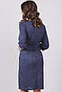 Платня жіноче стильне демісезонне з поясом Актуаль 240 агора софт темної сині, 50, фото 2