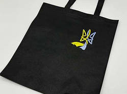 Еко сумка спанбонд 33Х38см "Тризуб синьо-жовтий" / Еко сумка спанбонд 33Х38см "Тризуб синьо-жовтий"