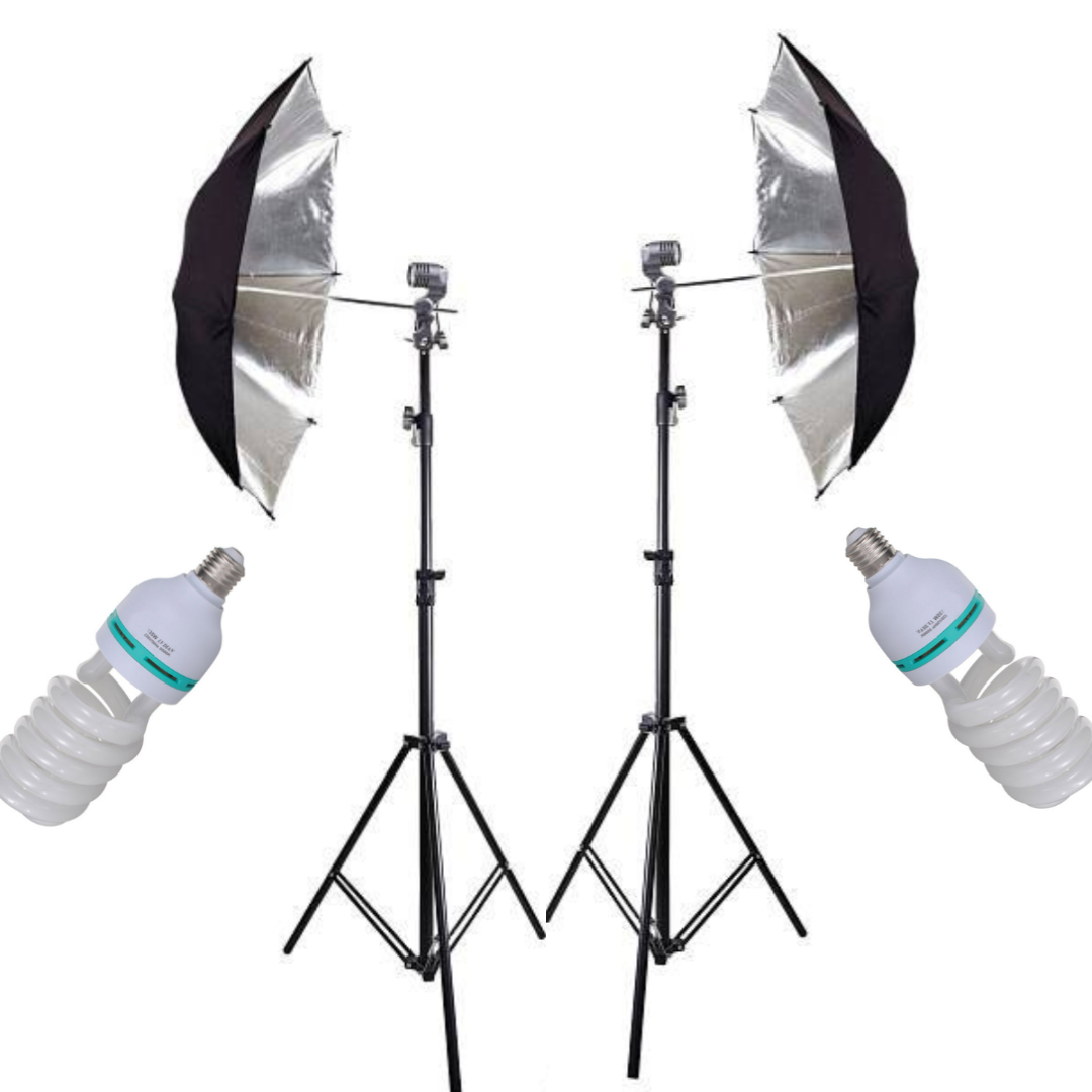 Набір студійного світла Prolight 300 Вт. 5500К із парасольками на відображення 84 см