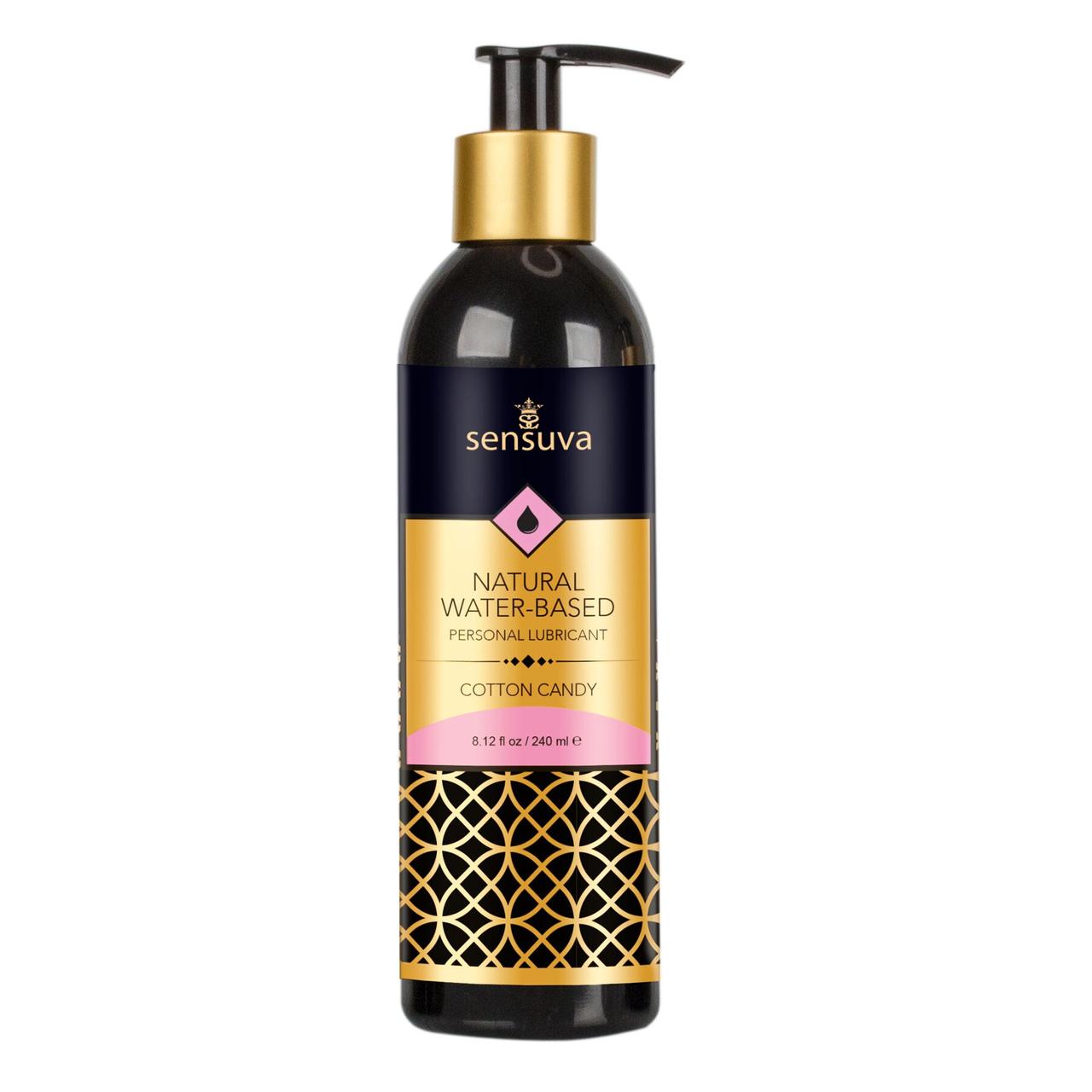 Змазка на водній основі Sensuva Natural Water-Based Cotton Candy (240мл) без гліцерину та парабенів, фото 1