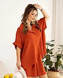 Костюм жіночий стильний теракотовий, фото 4