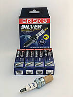 Свечи зажигания ВАЗ 2101, 2102, 2103, 2104, 2105, 2106, 2107, 2108, 2109 под газ BRISK SILVER (LR15YS)