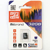 Карта памяти MicroSDHC (UHS-1) Mibrand 32Gb class 10