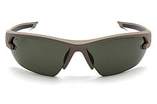 Окуляри захисні Venture Gear Tactical Semtex 2.0 Tan (forest gray) Anti-Fog, чорно-зелені в пісочній оправі, фото 3
