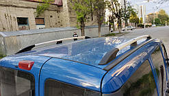 Рейлінги Хром (пласт. ніжки) Максі база, пластикові ніжки для Fiat Doblo I 2005-2010 рр