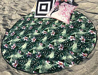 Полотенце пляжное Art of Sultana «Tropic» круглое Ø150см, махра/велюр стильное полотенце для пляжа