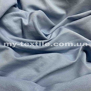 Двонитка тканина трикотажна хб Туреччина 240 grm 180 см Сіро-блакитний