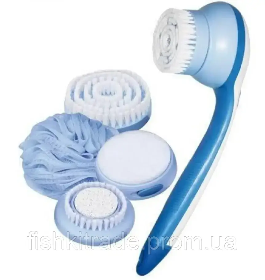 Массажная щетка для тела Spin Spa Brush WN-01 Электрическая щетка для ухода за телом с насадками d - фото 5 - id-p1850671336