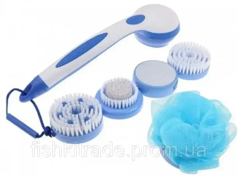 Массажная щетка для тела Spin Spa Brush WN-01 Электрическая щетка для ухода за телом с насадками d - фото 6 - id-p1850671336