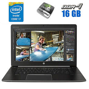 Мобільна робоча станція HP ZBook Studio G3 / 15.6" (1920x1080) IPS / Intel Core i7-6700HQ (4 (8) ядра по 2.6, фото 2