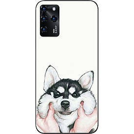 Бампер силіконовий для ZTE Blade V30 з малюнком Хаскі
