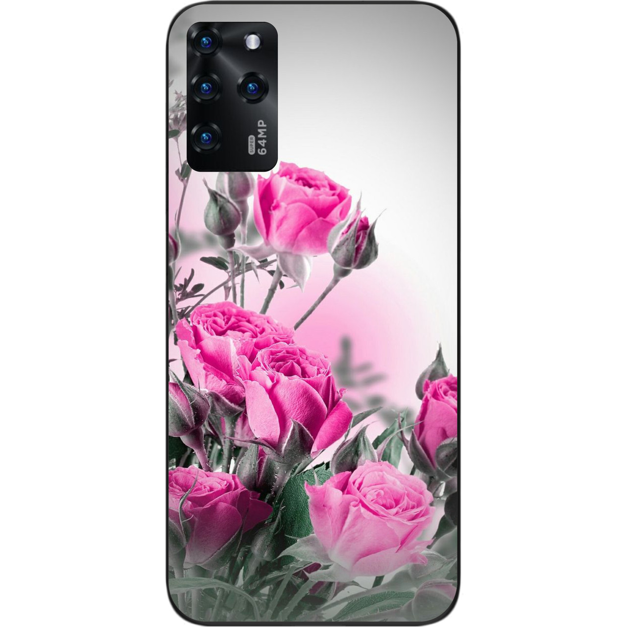 Силіконовий бампер для ZTE Blade V30 із зображенням Рожеві троянди