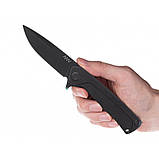 Ніж складний ANV Knives Z100 (DLC, Liner lock, G10 Black, Plain edge) Black єдиний, фото 5