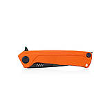 Ніж складний ANV Knives Z100 (DLC, Liner lock, G10 Orange, Plain edge) Orange єдиний, фото 4